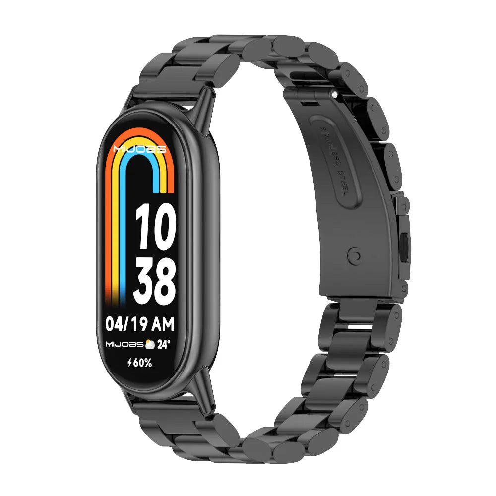 Strap for Mi Band 10 9 8 Wristband For Mi Band 9 Bracelet for Mi Band 10 Stainless Steel Watch Band for Mi Band 8 Metal Straps