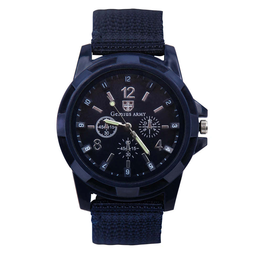 Luminous Men Sport Military Watch Shock Resistant Wristwatches Simple Nylon Band Male Army Wrist Watch Quartz Relogio Masculino