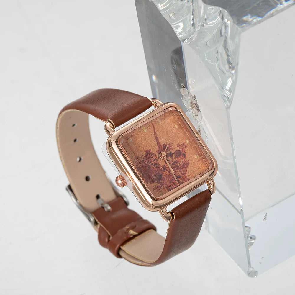 Customized Personalized Pattern Watch Unisex Printed Photo Campus Punk Cool Style Customized Wristwatch Holiday Memorial Gift