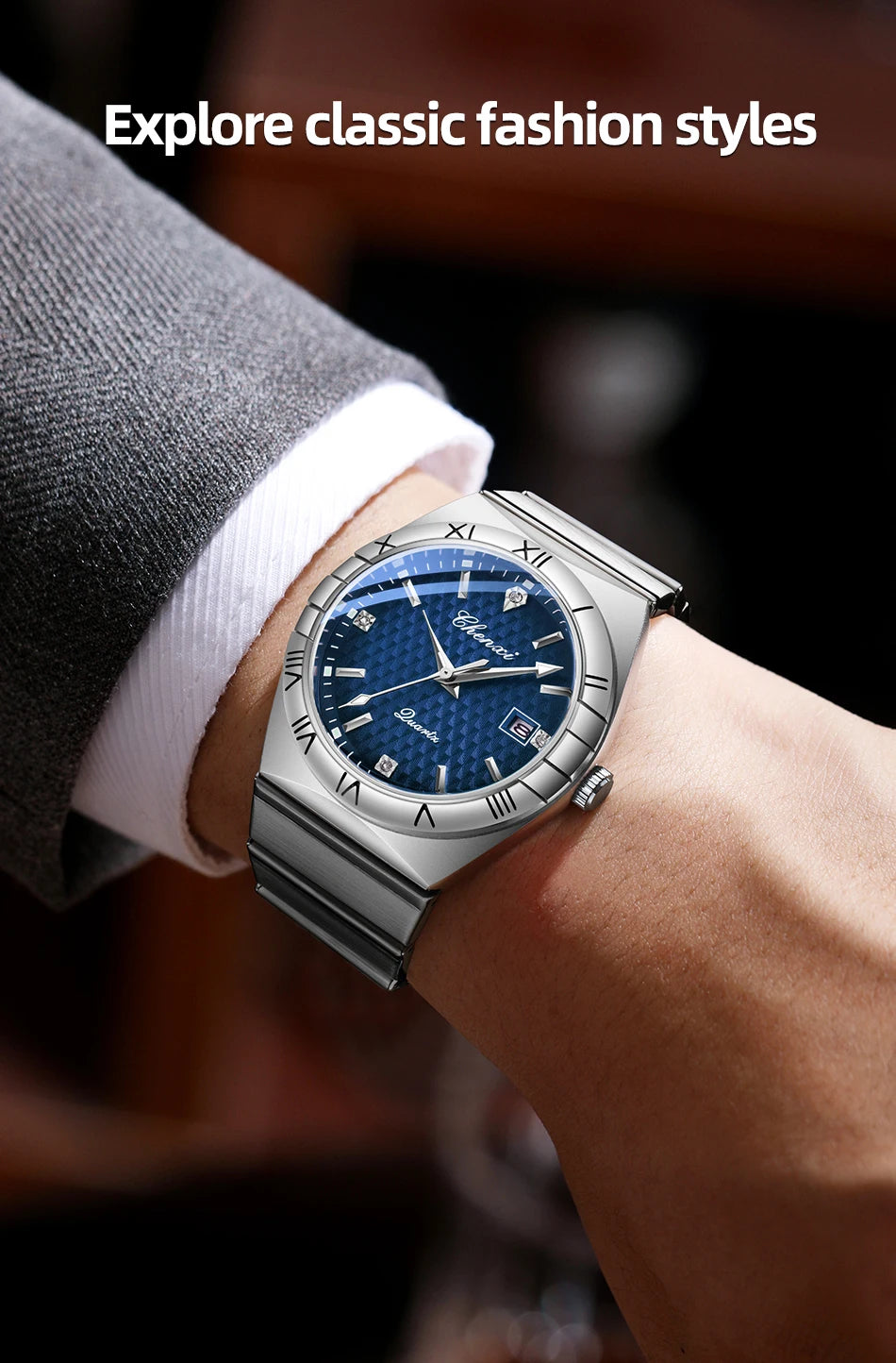 Top Brand Luxury Watches For Men Fashion Luminous Calendar Men's Watch CHENXI Waterproof Stainless Steel Quartz Wristwatch New