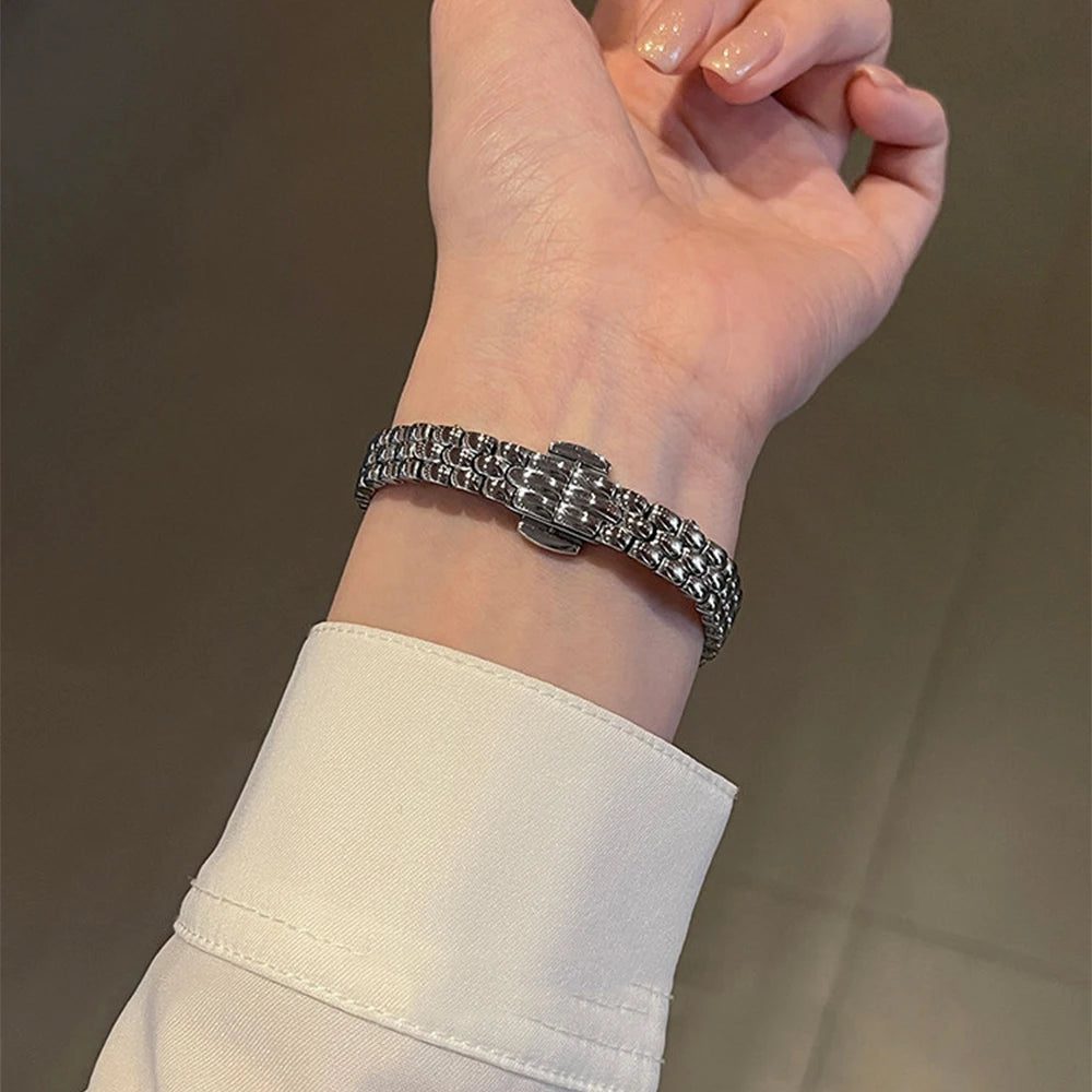 GEDI Watches for Woman Wristwatch Vintage Oval Small Watch Gifts Stainless Steel Strap Luxury Elegant Waterproof Quartz Watches