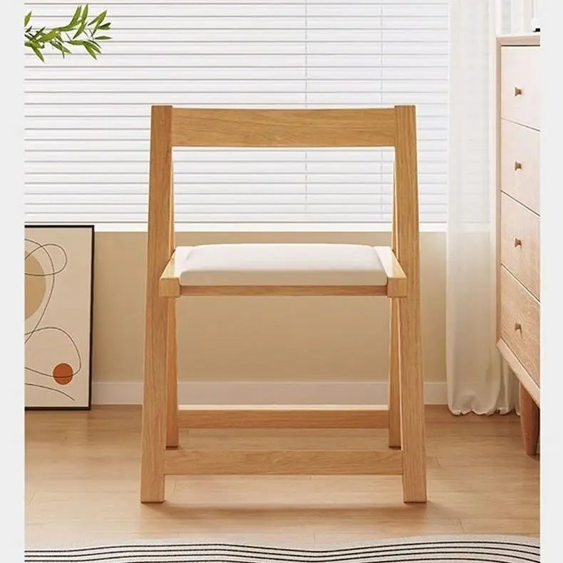 Nordic Solid wood chair negotiation restaurant dining back study simple home garden lounge chair furniture foldable stool