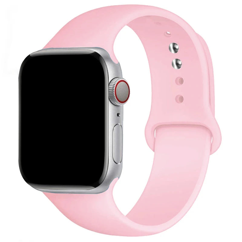 Sports Silicone Strap For Apple Watch Band Ultra 49mm 46mm 45mm 44mm 42mm 41mm 40mm Watchband for iWatch 11 10 9 8 7 6 5 4 SE