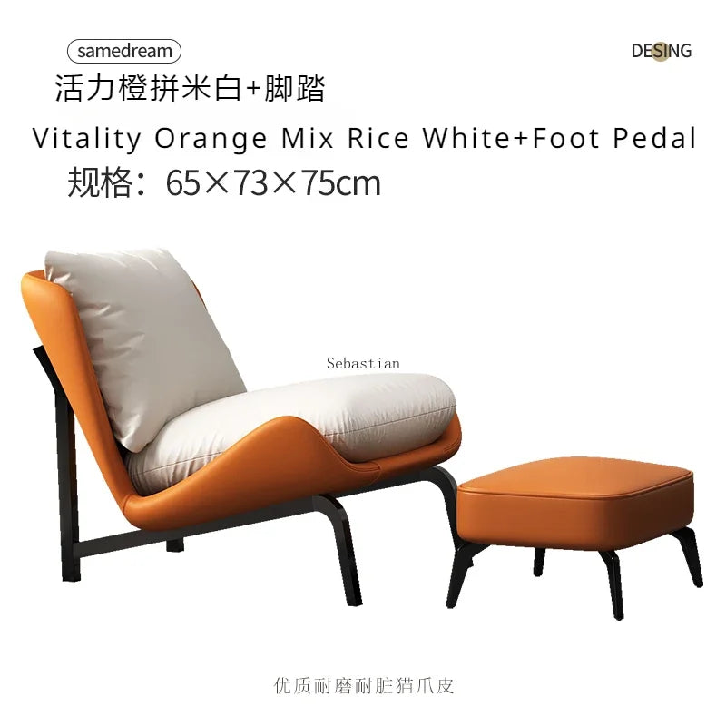 Simple Single Sofa Chair, Balcony Chair, Leisure Chair, Lounge Chairs, Can Sit or Lie, Bedroom, Living Room, Lazy Sofa Chairs