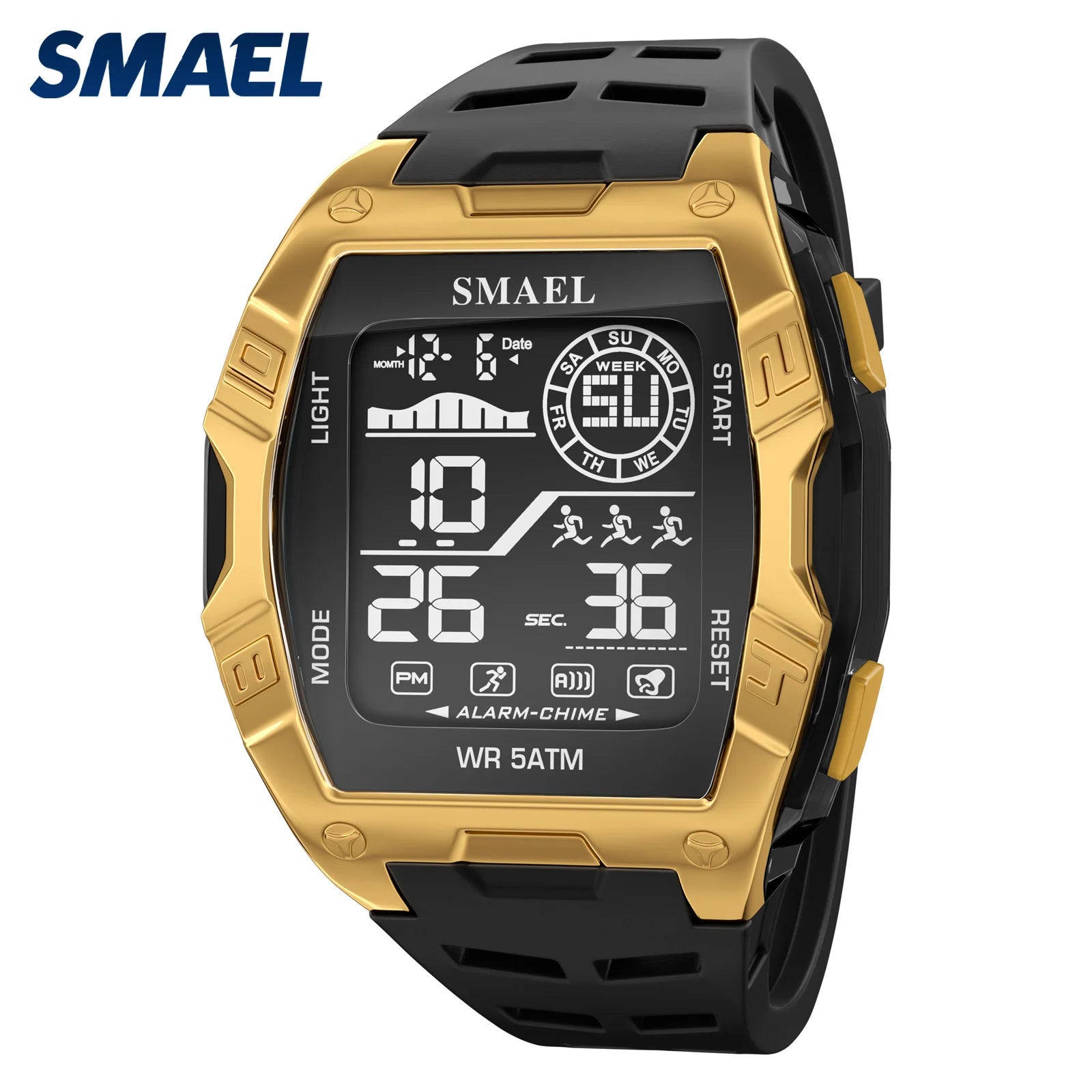 Military Watches Smael relojMen Watch 2025 New 50M Waterproof  Stopwatch Alarm LED Light Digital Watches 8130 Men's Sports Watch