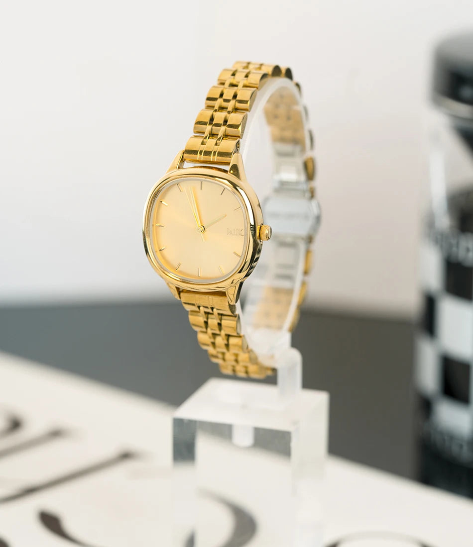 New Fashion Watch for Women Simple Japanese Quartz Wristwatches Ladies Small Gold Watch Elegant Stainless Steel Silver Clock