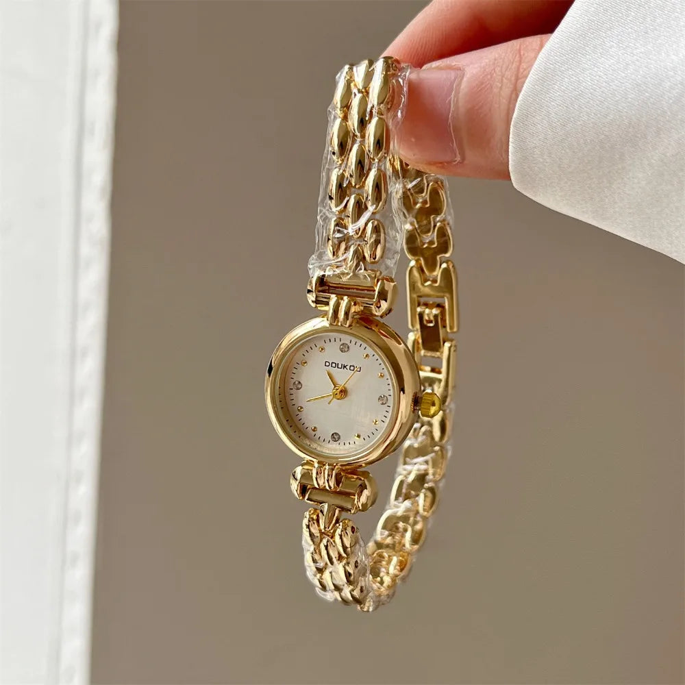 Brand Women Watch Luxury Small Dial Gold Watch Fashion Bracelet Quartz Wristwatches Dropshipping Clock Gift Relojes Para Mujer