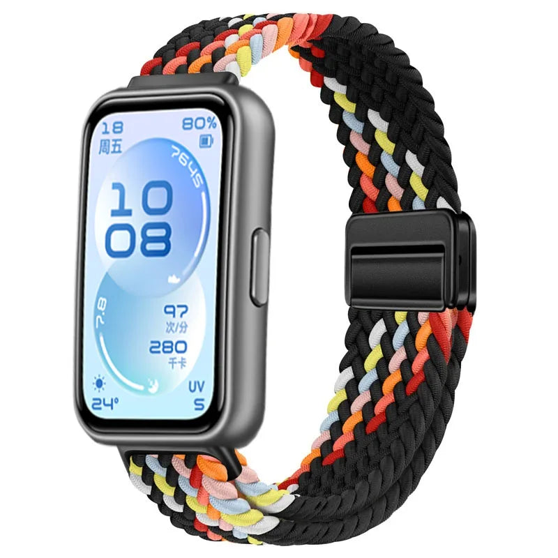 Official Nylon Loop Strap For Huawei Band 11/11 Pro Fashion Magnetic Buckle Braided Wristband For Huawei Band 8/9/10 Accessories