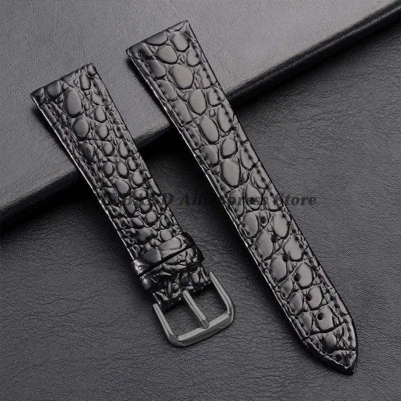 10/12/13/14/16/18/19/20/21/22mm Soft Cowhide Leather Watch Bands Crocodile Pattern Design Watch Straps Casual Business Bracelets
