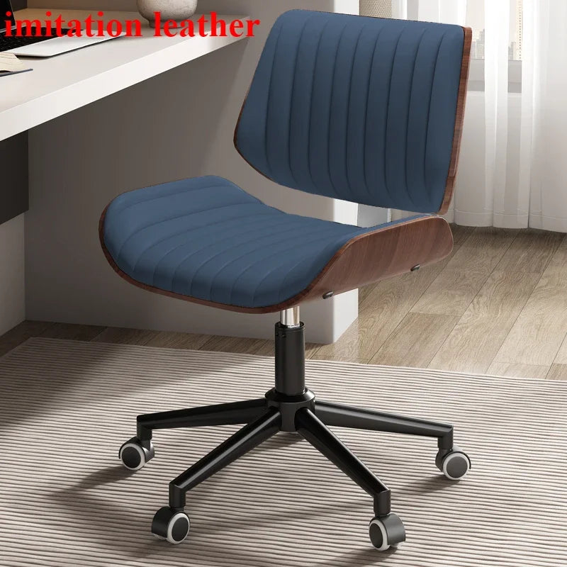 Italian Solid Wood Computer Chair, Light Luxury Office Chair, Desk Chair, Genuine Leather Material, High Quality, Designer Style
