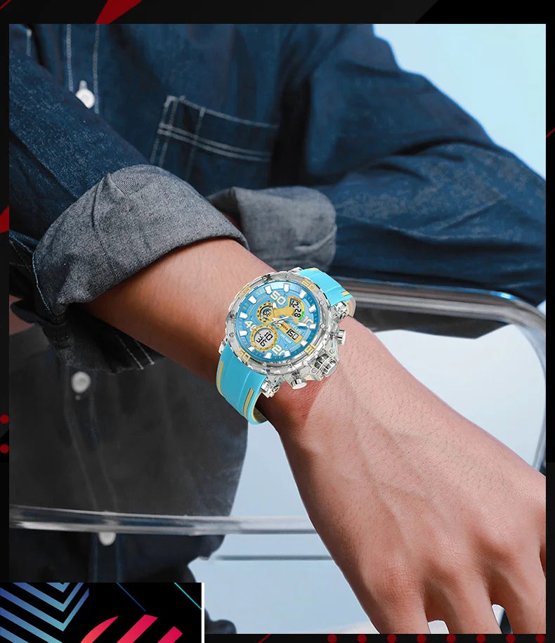 Military Watches Men Watch 2025 New 50M Waterproof Wristwatch Stopwatch Alarm LED Light Digital Watches 8136 Men's Sports Watch