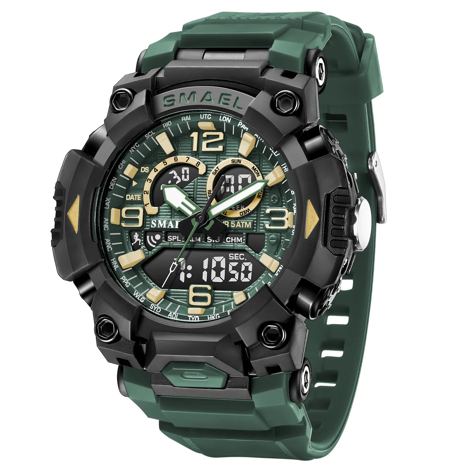 SMAEL 8099 Men's Military Digital Sport Watch - 50m Waterproof LED Backlight Alarm Stopwatch Chronograph Shockproof Gifts
