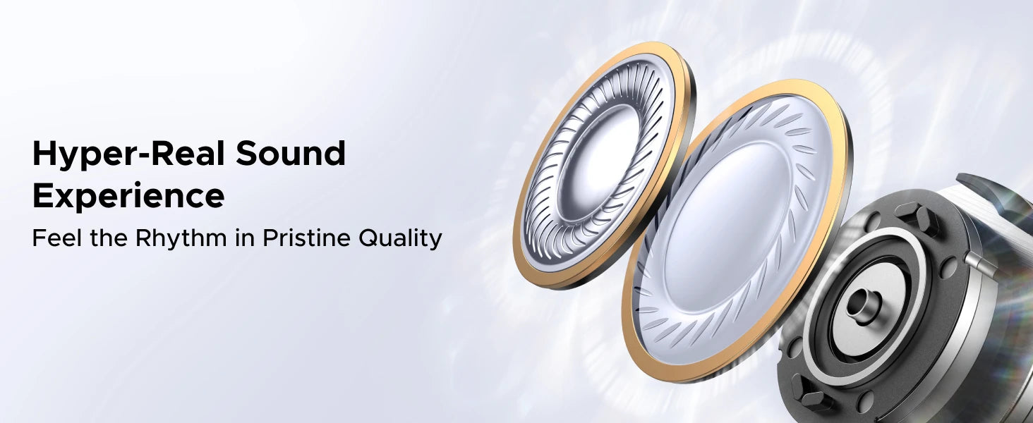 UGREEN ClipBuds Open-Ear Wireless Headphones Bluetooth 6.0 with 4 Mic Clear Call, Earbuds Clip on Earphones 30H Playtime