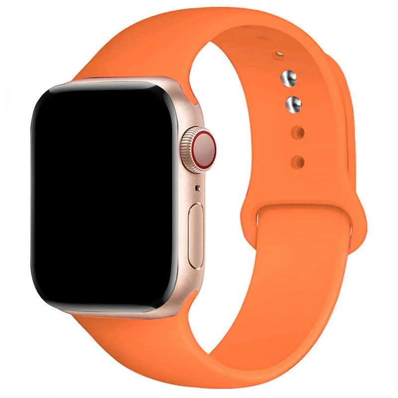 Sports Silicone Strap For Apple Watch Band Ultra 49mm 46mm 45mm 44mm 42mm 41mm 40mm Watchband for iWatch 11 10 9 8 7 6 5 4 SE