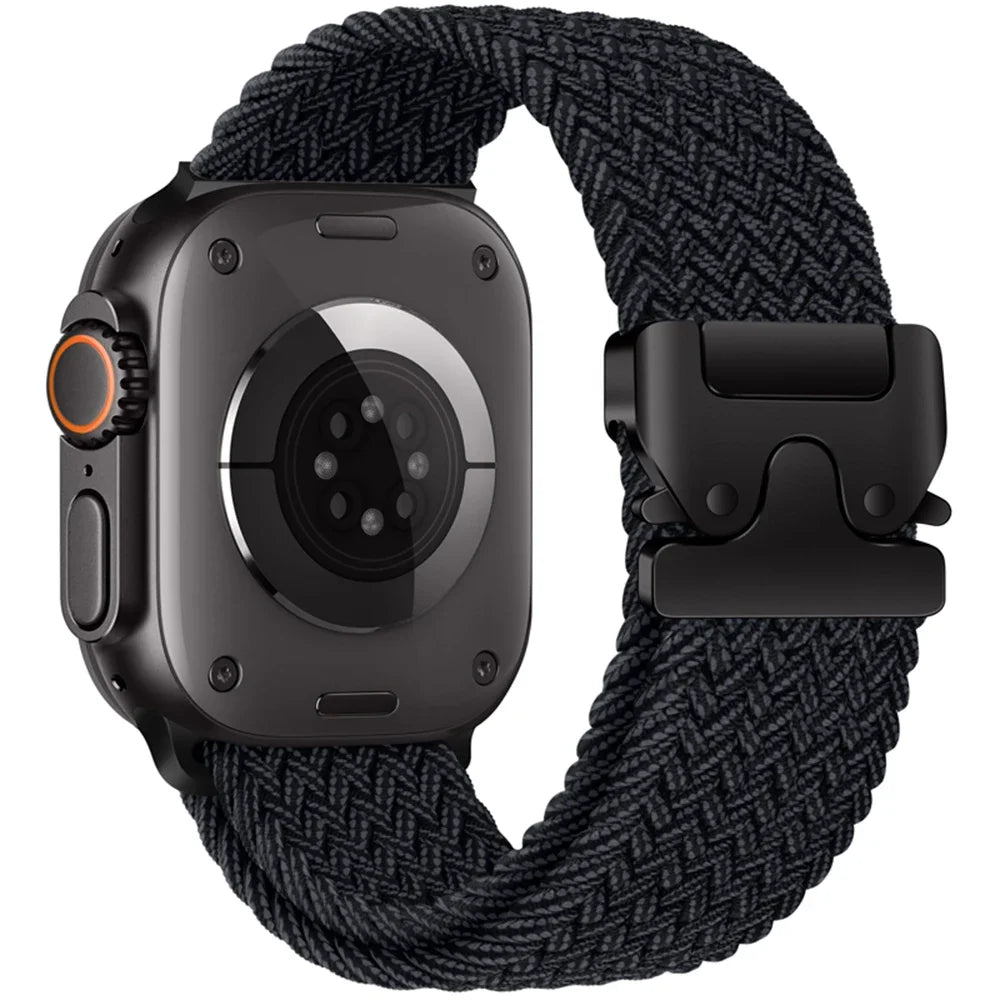 nylon Braided Strap For Apple Watch Band Ultra 3/2/1 49mm parachute Buckle 11 10 46mm 42mm 9 8 7 45/41mm iWatch 6 5 SE3 44/40mm