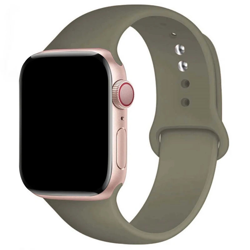 Sports Silicone Strap For Apple Watch Band Ultra 49mm 46mm 45mm 44mm 42mm 41mm 40mm Watchband for iWatch 11 10 9 8 7 6 5 4 SE