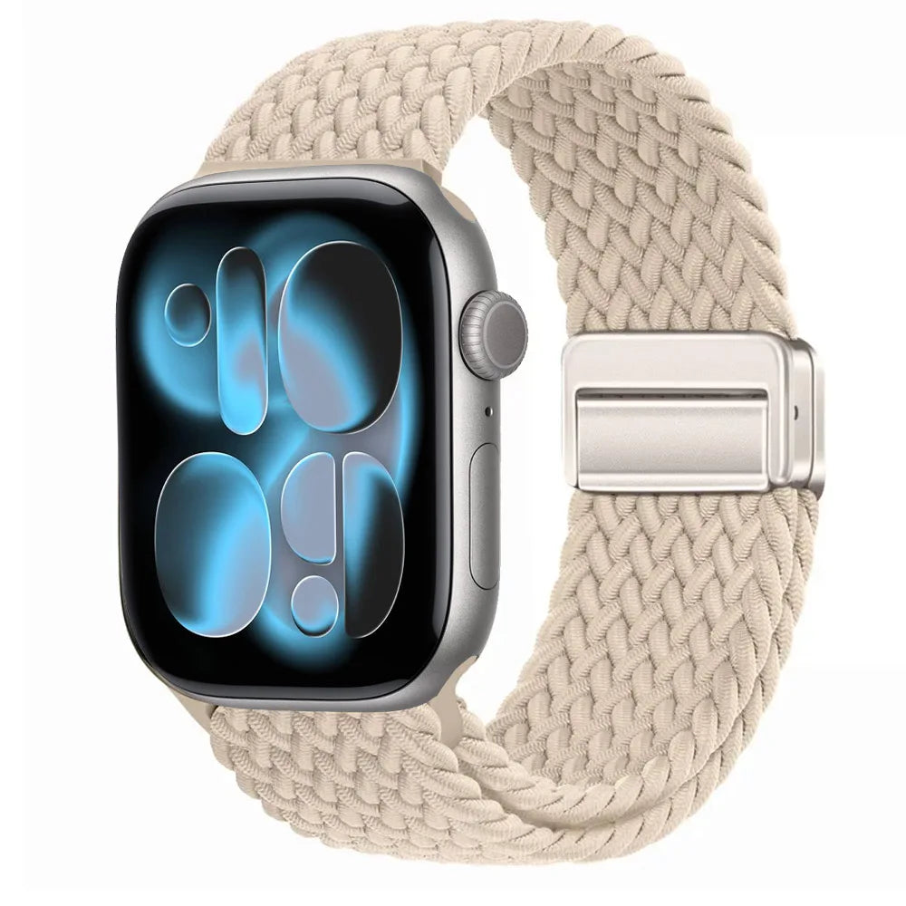 Nylon Loop Strap for Apple Watch 11 10 9 8 7 46mm 42mm 45mm 41mm Ultra 3 2 1 49mm Magnetic Braided  IWatch 6 5 4 SE3 Accessories