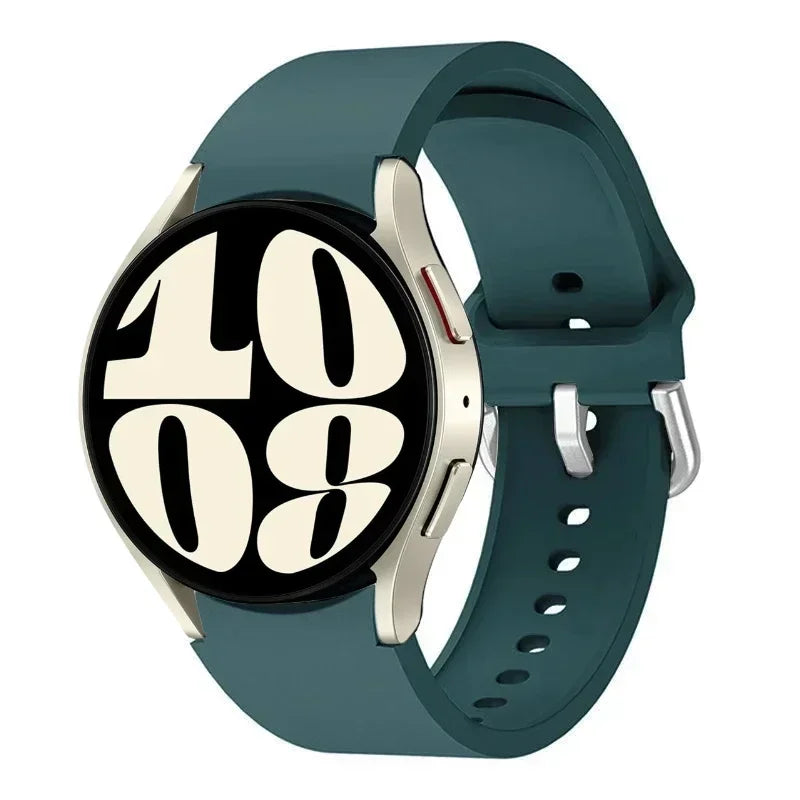 New Official Silicone Strap For Samsung Galaxy Watch 6 4 Classic 47mm 46mm 43/42mm Watchband Galaxy Watch 7 6 5 4 40mm 44mm Belt