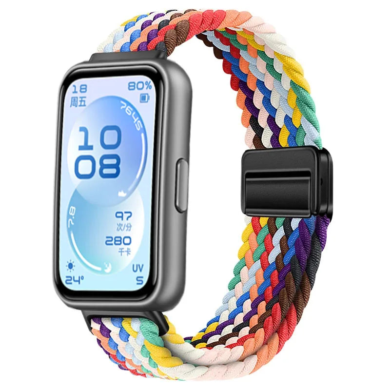 Official Nylon Loop Strap For Huawei Band 11/11 Pro Fashion Magnetic Buckle Braided Wristband For Huawei Band 8/9/10 Accessories