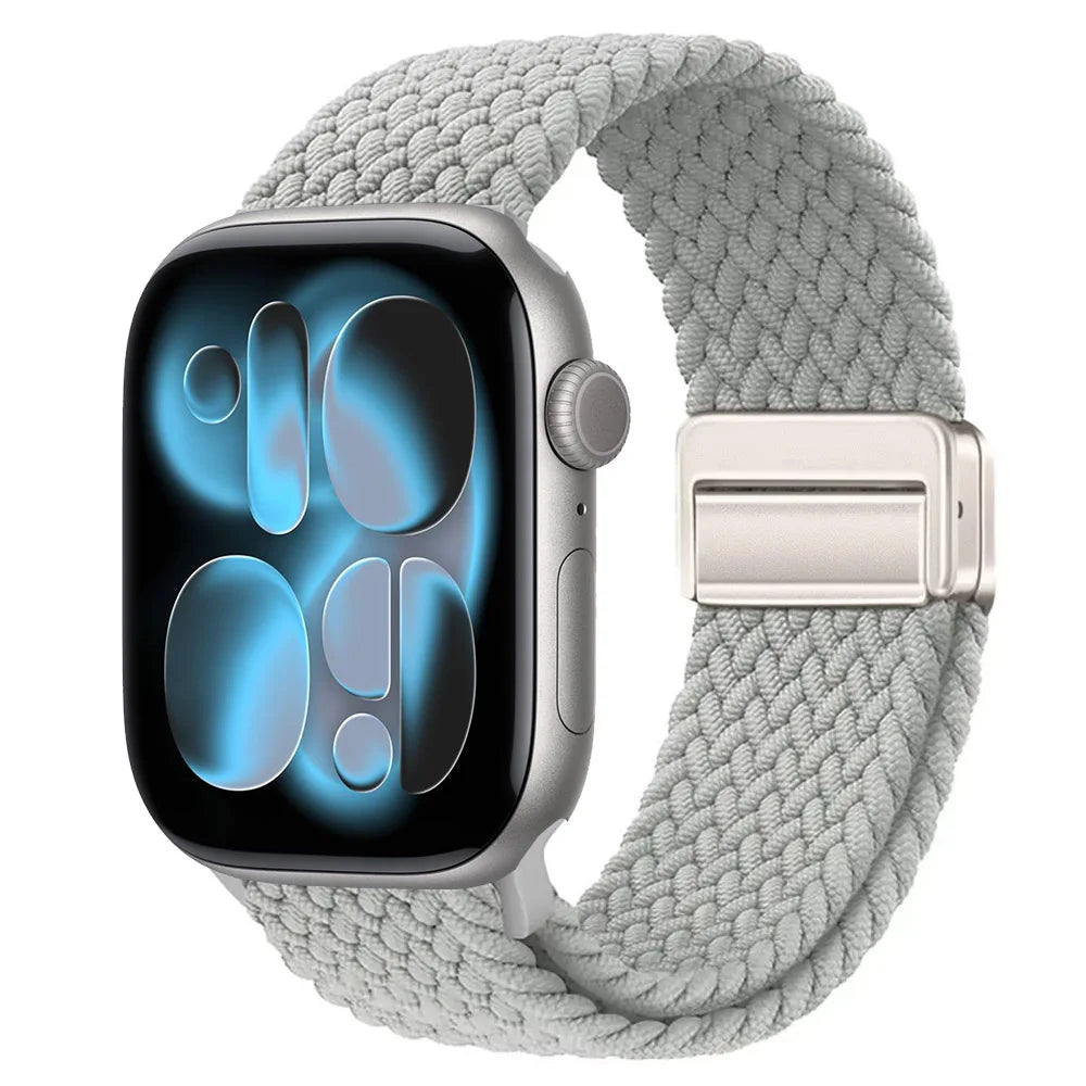 Nylon Loop Strap for Apple Watch 11 10 9 8 7 46mm 42mm 45mm 41mm Ultra 3 2 1 49mm Magnetic Braided  IWatch 6 5 4 SE3 Accessories