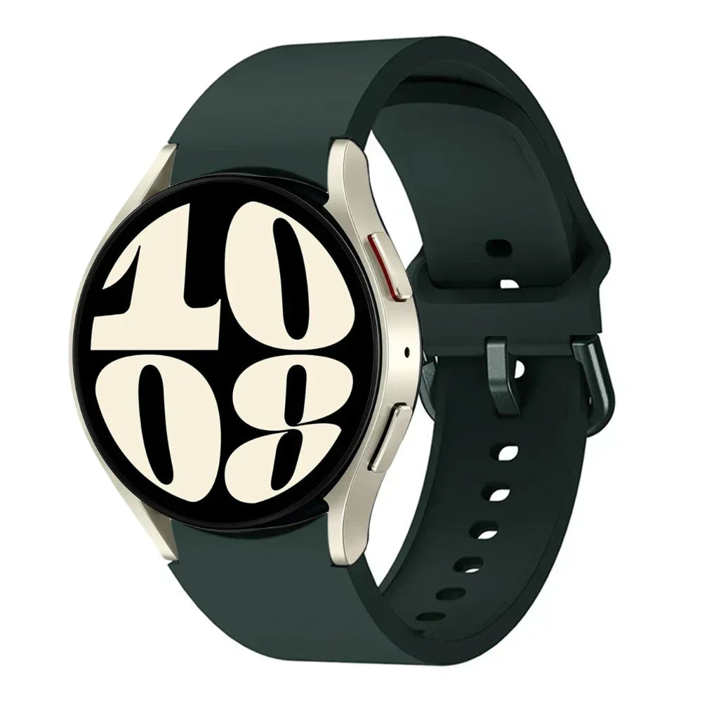 New Official Silicone Strap For Samsung Galaxy Watch 6 4 Classic 47mm 46mm 43/42mm Watchband Galaxy Watch 7 6 5 4 40mm 44mm Belt