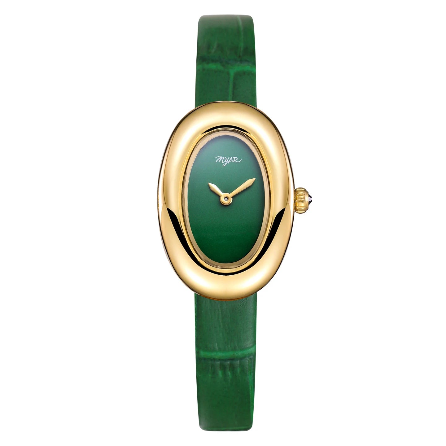 MYAR Women Watch for Girls Quartz Reloj Mujer Sliver Diamond Oval Shaped Orologio Ladies Wristwatch Simple Stainless Steel Clock