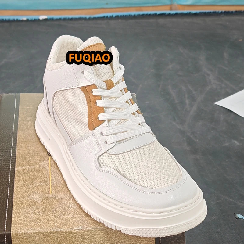 Plus Size 47 Summer Mesh Men Sneakers Elevator Shoes Chunky Increase Insole 7CM Breathable Sports Casual Height Shoes For Man
