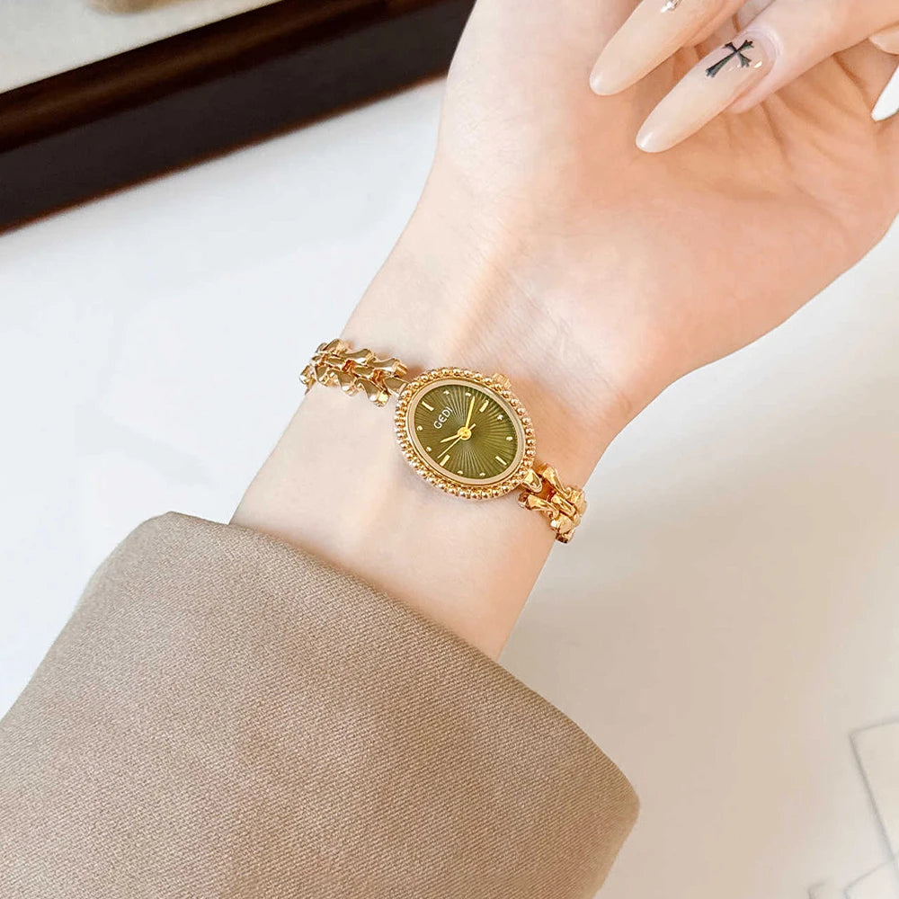 GEDI Ladies Watches Luxury Vintage Women Quartz Watch Waterproof Elegant Niche Wristwatches Fashion Watches Gifts