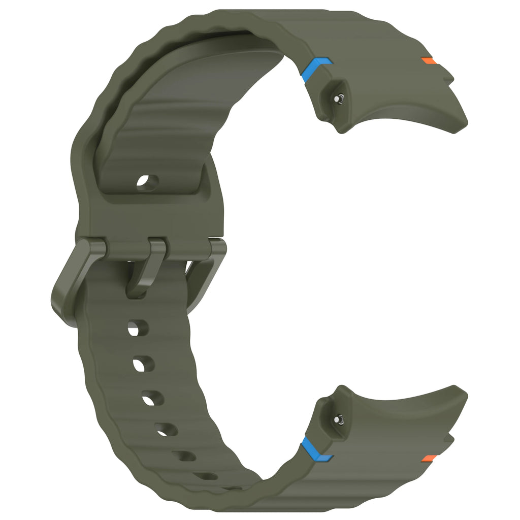 Official Silicone Strap for Samsung Galaxy Watch 7/FE/6/5/4 44mm 40mm 5 Pro Wave Bracelet for Watch 6 4 Classic 46mm 42mm Band