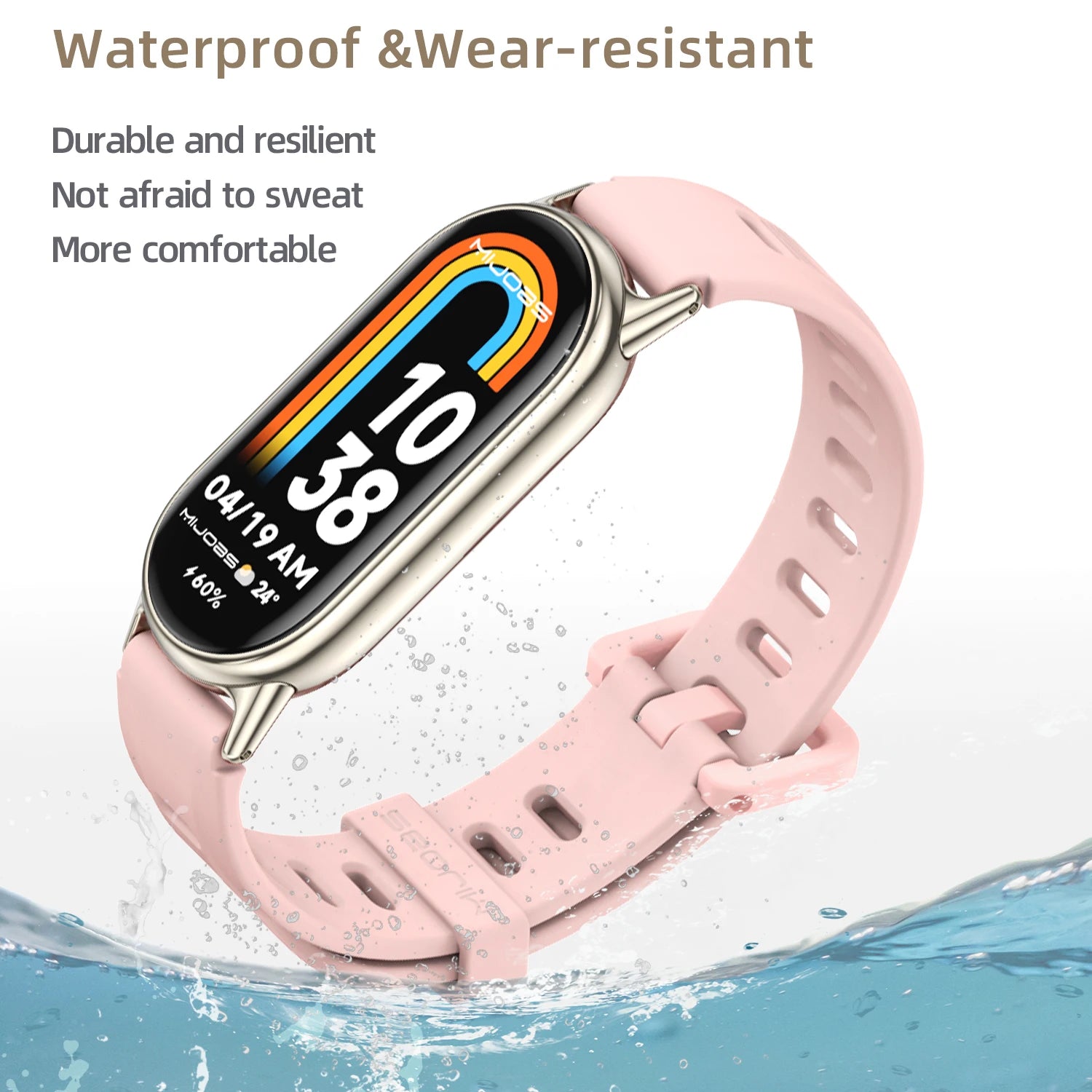 Strap for Mi Band 10 9 8 7 6 5 Watch Band for Mi Band 10 Silicone Wristband for Mi Band 9 Bracelet For Mi Band 8 Strap