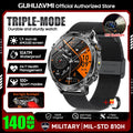 2026 New Military Smart Watch Men 1400mAh Battery 1.7-Inch AMOLED Sport GPS Track Bluetooth Call Rate Smartwatch For Android IOS