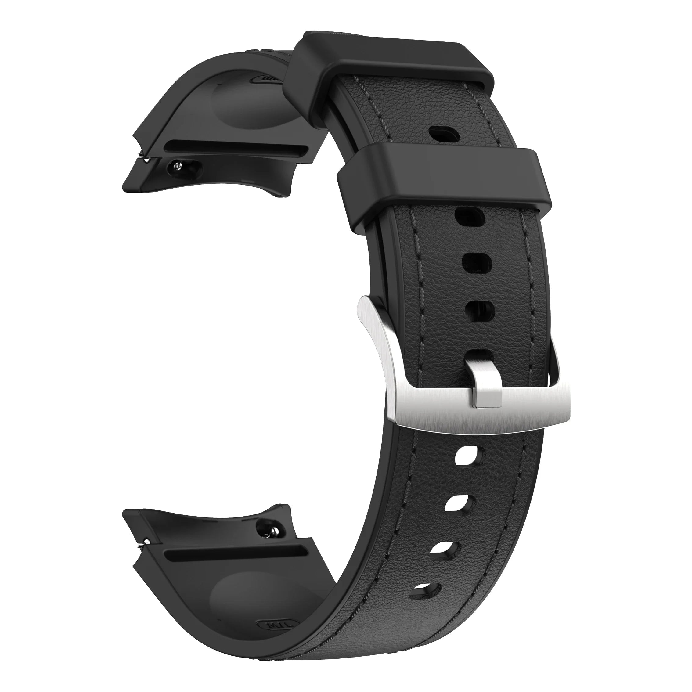 Silicone+Leather Strap for Samsung Galaxy Watch 7 6 5 4 44mm 40mm/5 Pro 45mm Wristband for Galaxy Watch 6 Classic 47mm 43mm Belt