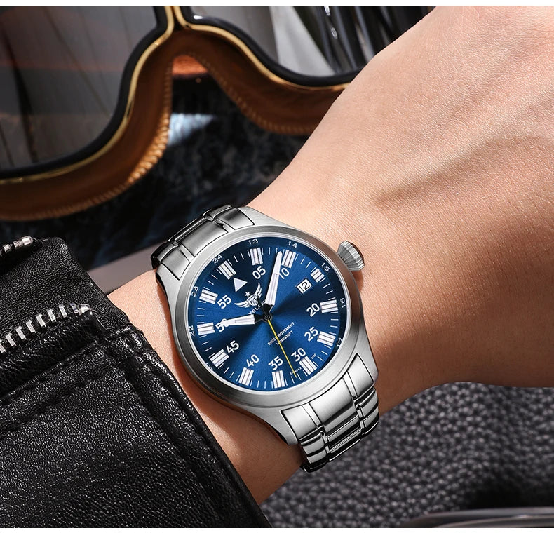 YELANG V1021S Men Quartz Watch 42mm Swiss Ronda  Movement 10-year battery life T100 Luminous 100m Waterproof Men's Diving Watch