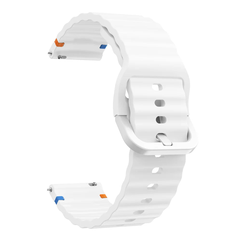 18/20/22mm Sports Wave Silicone Strap For Huawei Watch GT6-5-4 41mm 5 GT5 Pro 42mm Bracelet Wristband For Xiaomi Watch S4 41mm