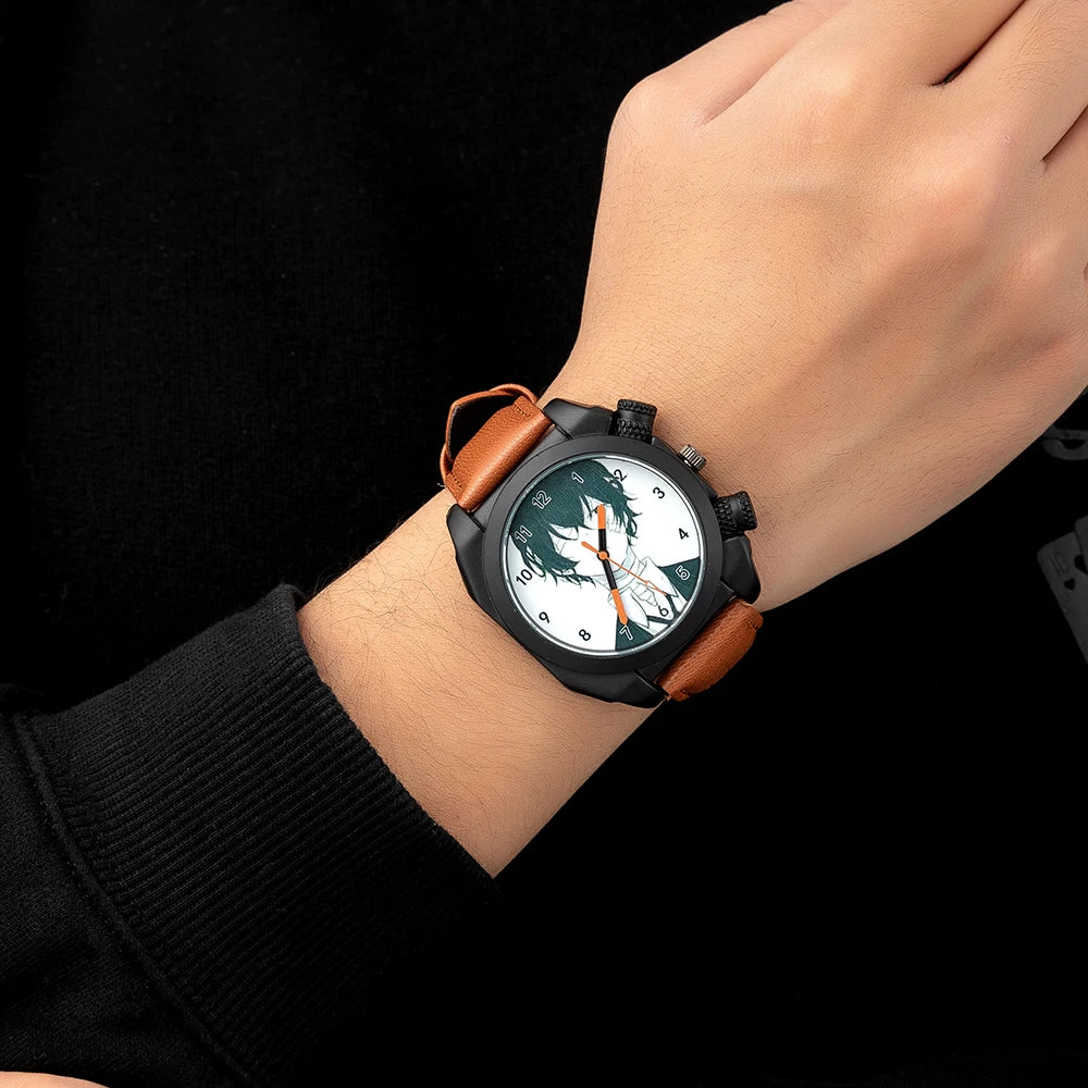 Customized Personalized Pattern Watch Unisex Printed Photo Campus Punk Cool Style Customized Wristwatch Holiday Memorial Gift