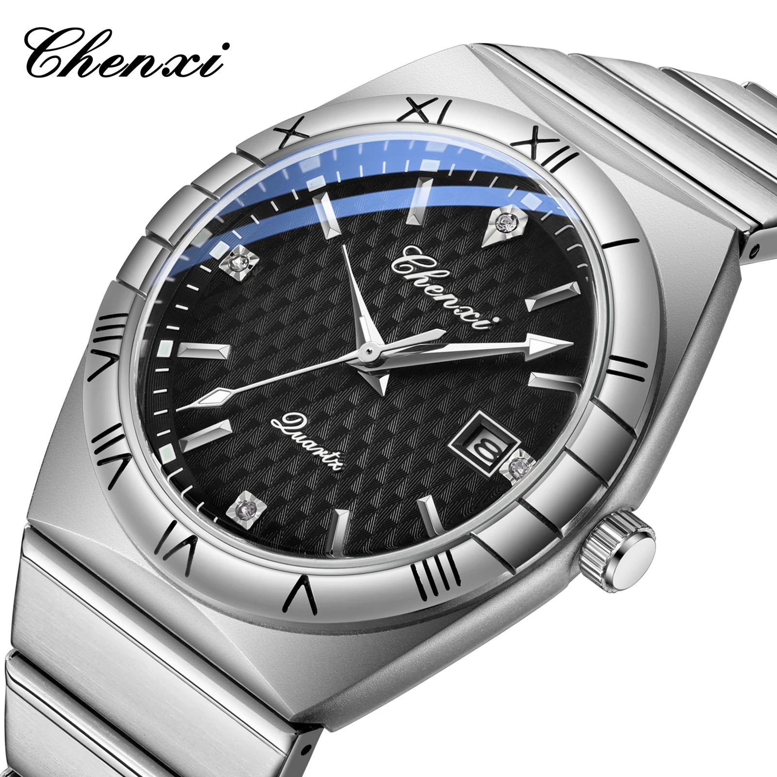 Top Brand Luxury Watches For Men Fashion Luminous Calendar Men's Watch CHENXI Waterproof Stainless Steel Quartz Wristwatch New