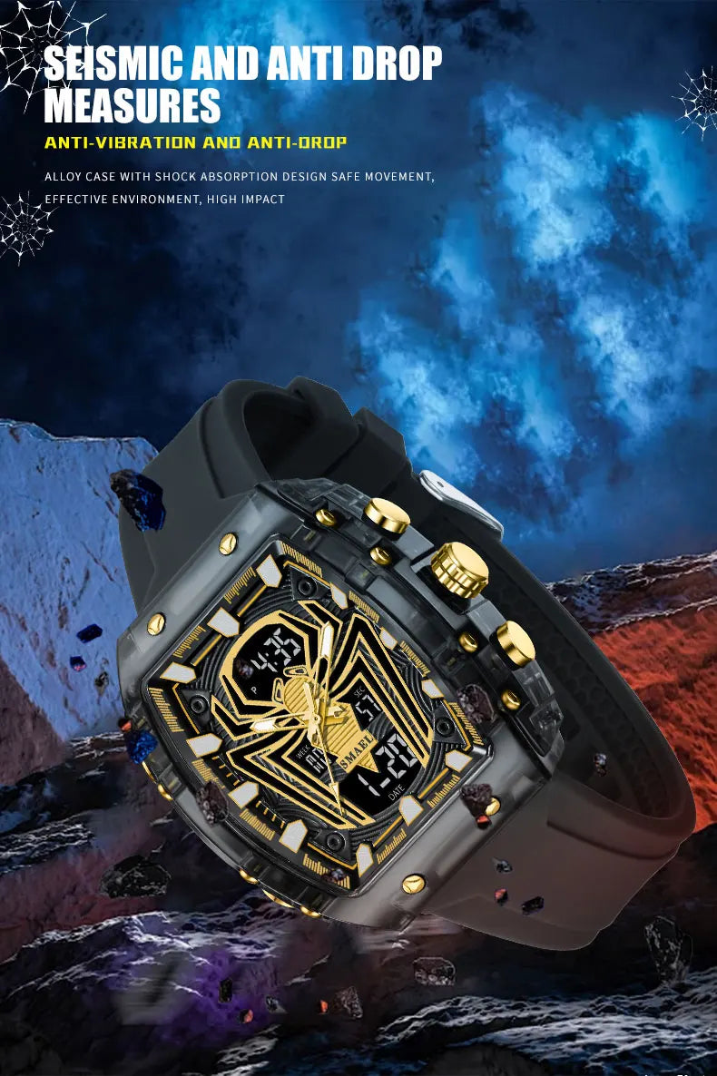 2025 Fashion Men Watches Rectangle Sport Watches Digital 8116 Dual Time Watches 50m Waterproof Electronic Men's Wrist Watches