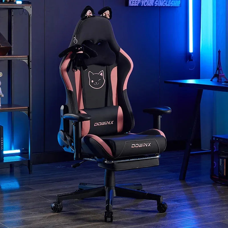 AOLIVIYA Comfortable Ergonomic Home Gaming Desk Chair For Women Student Bedroom Study Computer Backrest With A318756
