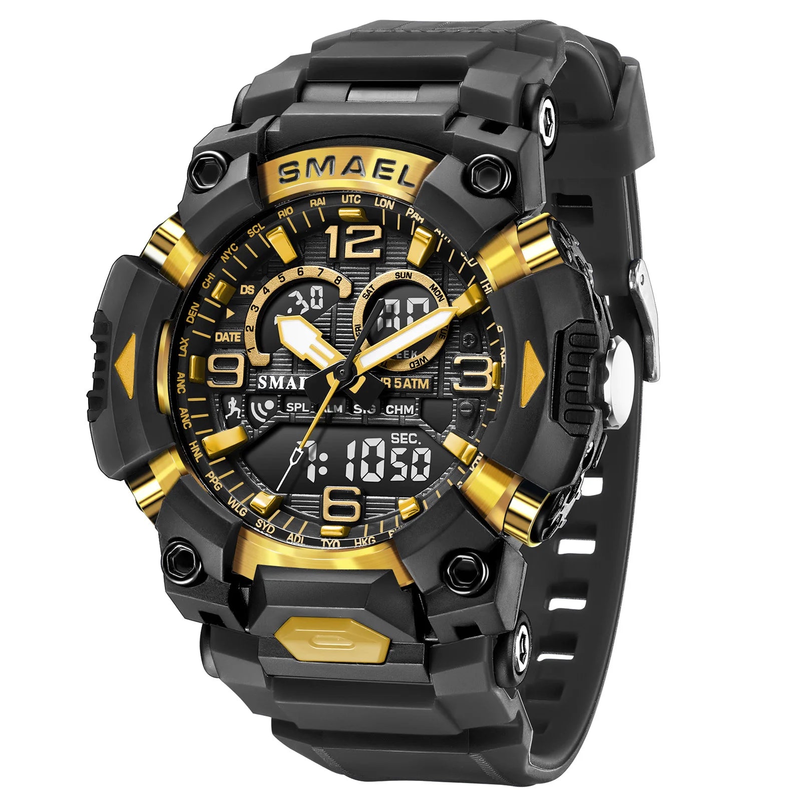 SMAEL 8099 Men's Military Digital Sport Watch - 50m Waterproof LED Backlight Alarm Stopwatch Chronograph Shockproof Gifts