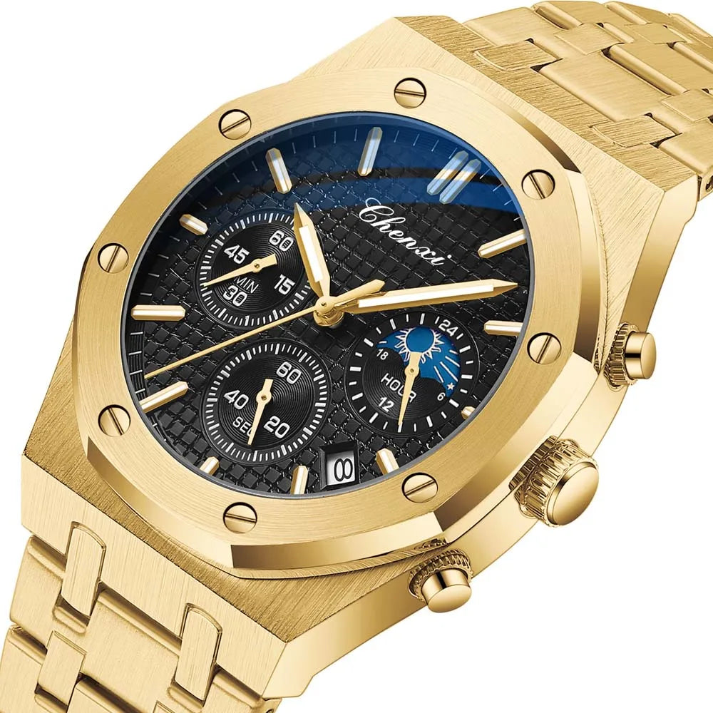 CHENXI  Multifunctional Men's Watches Luxury Brand Calendar Luminous  Waterproof Men Wristwatch High Quality Quartz male Watch