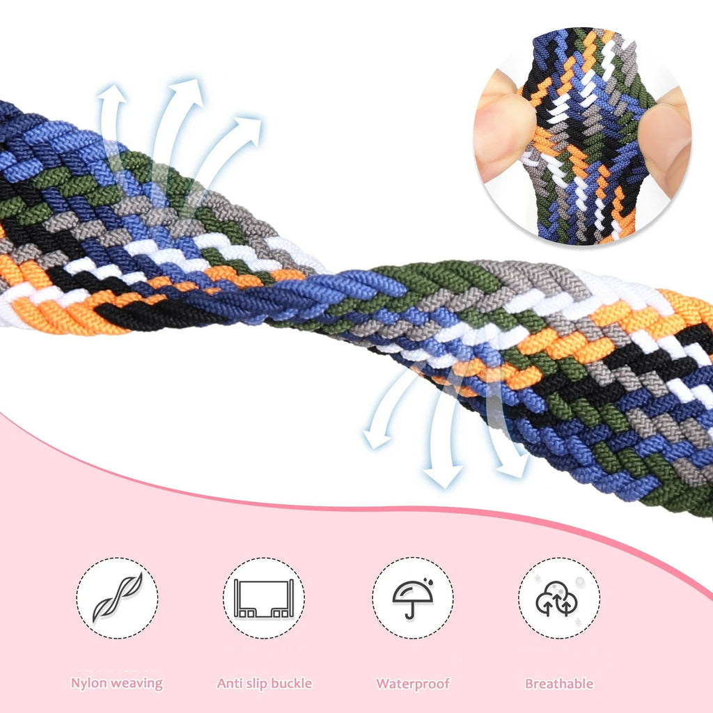 Nylon Strap for Xiaomi Mi Band 9 Pro/Mi Band 8 Pro Breathable Braided Bracelet for Redmi Watch 6/5/4 Sport Watchband Accessories