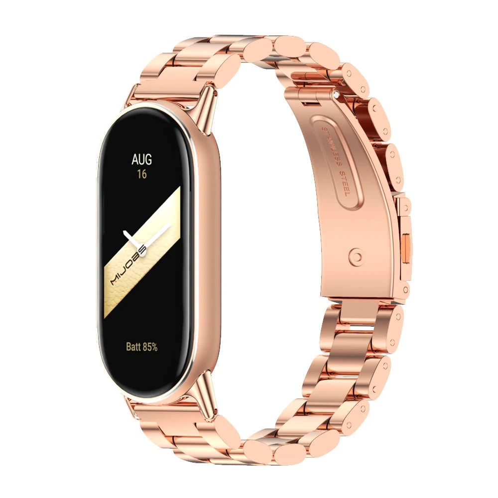 Strap for Mi Band 10 9 8 Wristband For Mi Band 9 Bracelet for Mi Band 10 Stainless Steel Watch Band for Mi Band 8 Metal Straps