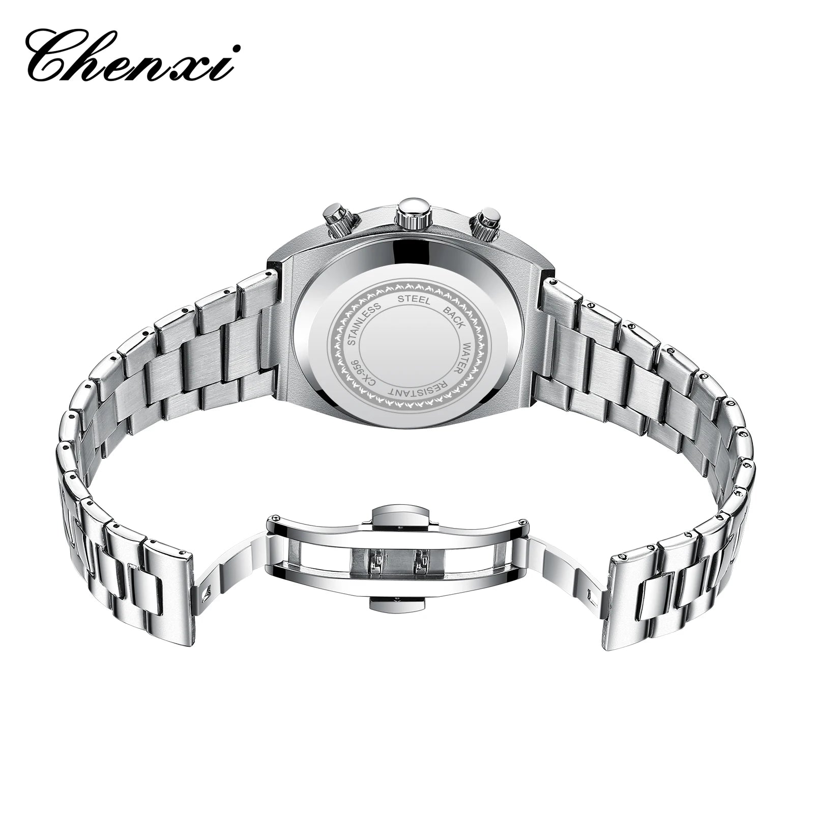 Men's Watches Classic Multifunctional Chronograph Sports Watch Top Luxury Stainless Steel Waterproof Luminous Quartz Wristwatch