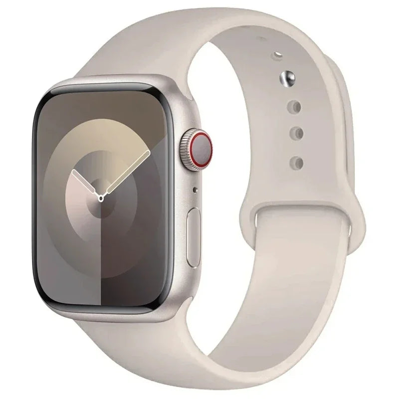 Silicone Band For Apple Watch strap 46mm 44mm 45mm 40mm 41mm 42-38mm 49mm sport bracelet iwatch series 11 10 9 8 7 6 5 SE Ultra3