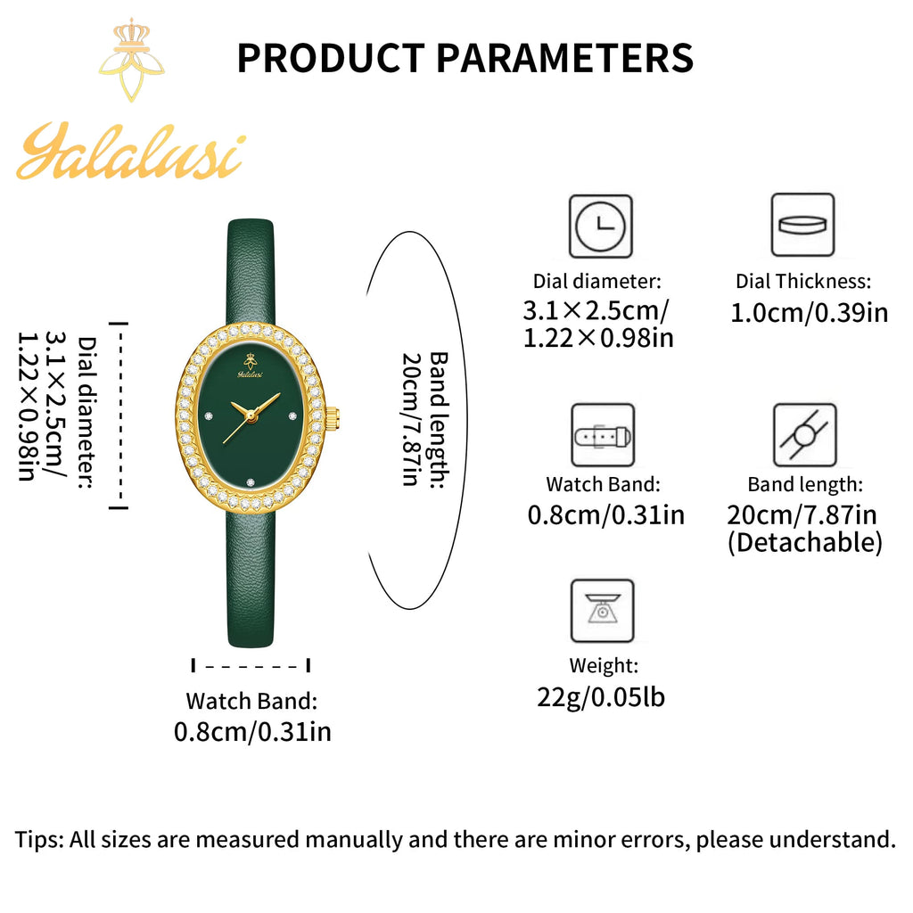 YaLaLuSi Women’s Fashion Water-Resistant Quartz Watch: A Luxurious Diamond-Set Leather Strap Bracelet Watch Gift reloj mujer