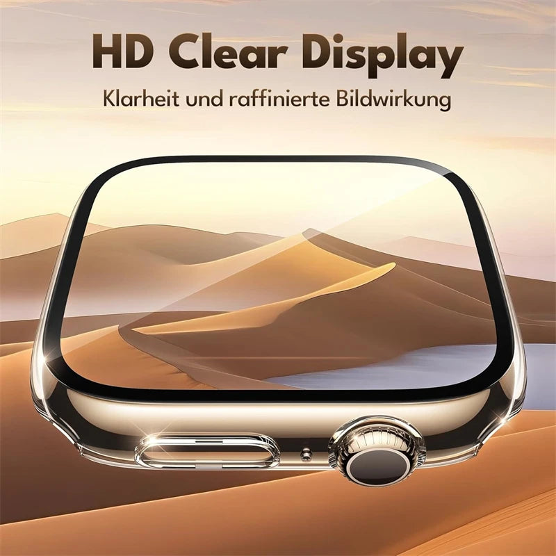 Glass+Cover For Apple Watch 46mm 44mm 40mm 49mm 41mm 45mm 42mm Accessorie Screen Protector iwatch series Ultra 11 10 9 SE 8 7 6