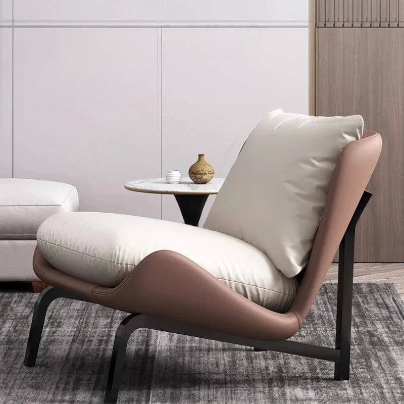 Simple Single Sofa Chair, Balcony Chair, Leisure Chair, Lounge Chairs, Can Sit or Lie, Bedroom, Living Room, Lazy Sofa Chairs