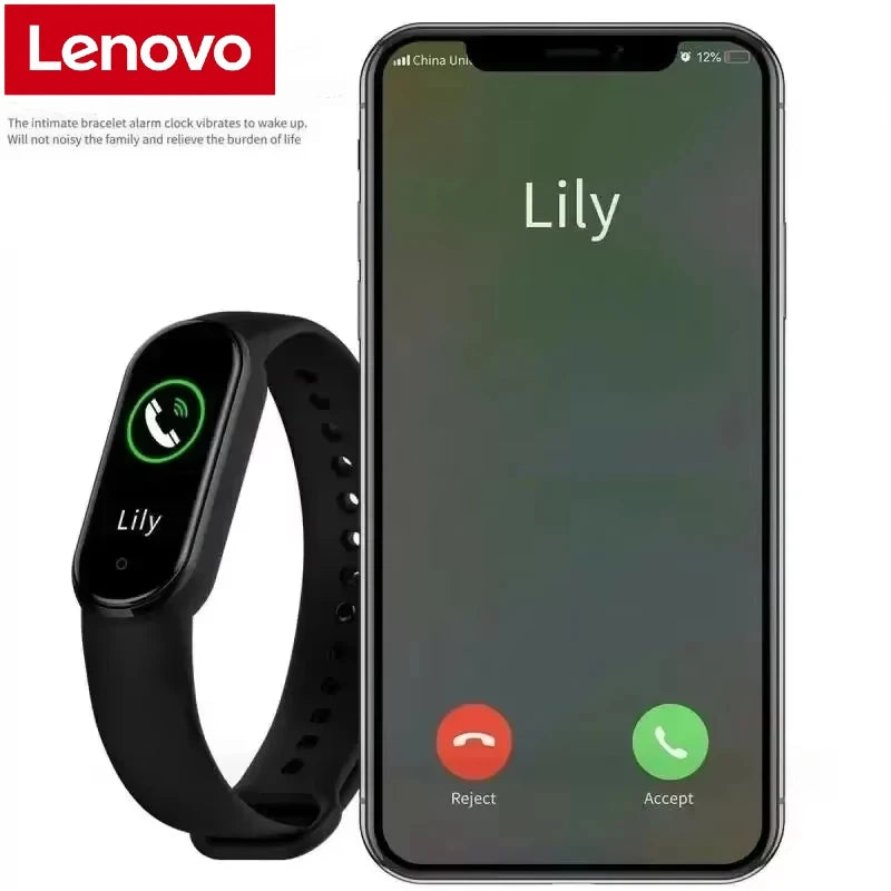 Lenovo Smart Watch Men Women Smart Band Fitness Tracker Heart Rate Sleep Monitor Step Counter Bluetooth Call Reminder Watch 2026