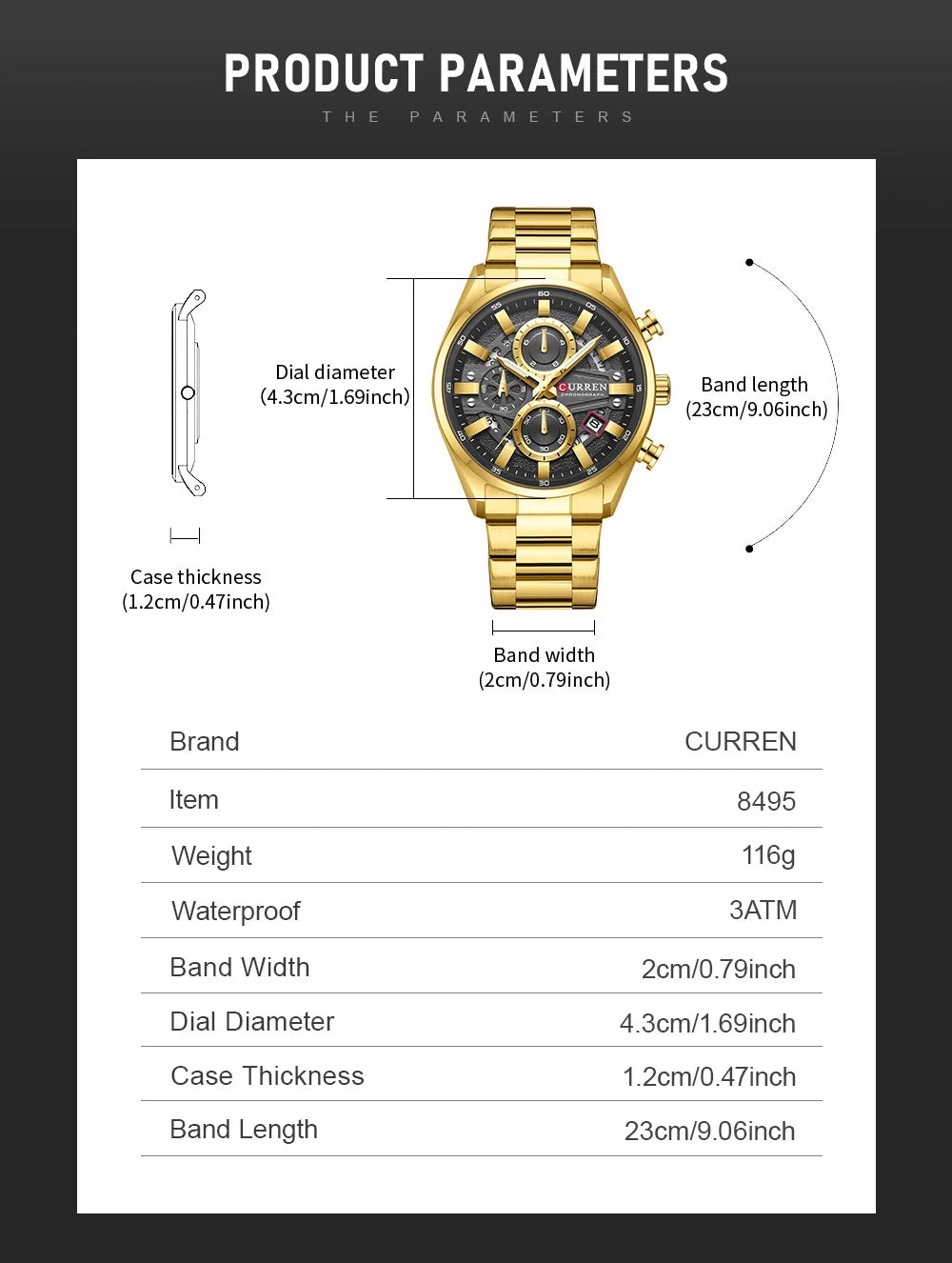 CURREN Top Luxury Business Calendar Multi functional Waterproof Sports Men's Quartz Men Watch Construction Wristwatch for Men