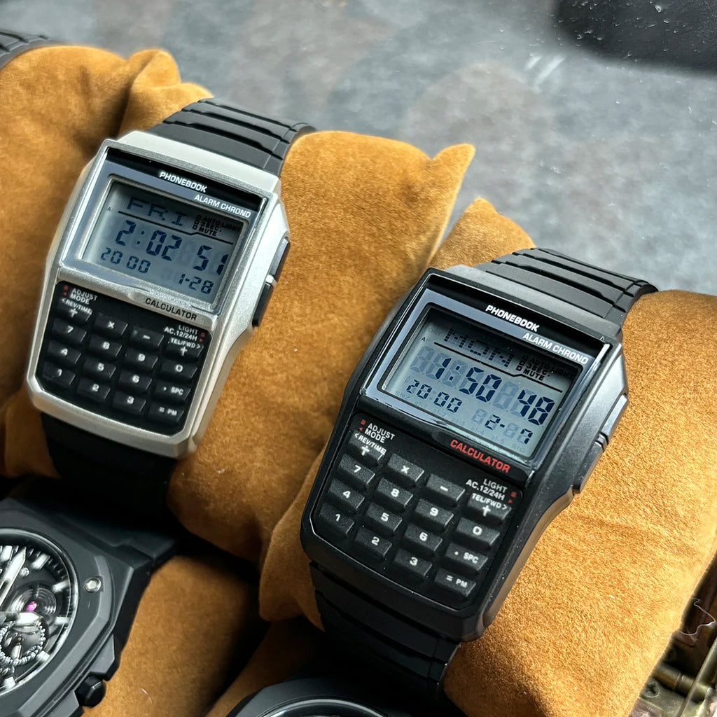 Men's Top Luxury LED Multifunction Calculator Watch Luminous Electronic Numeric Watch Keyboard Style